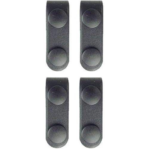 Uncle Mike's Molded Belt Keepers for 2.25" Belt Belt Keepers Molded Plain Black 2' Belts, Set of 4, Snap, Card 88654