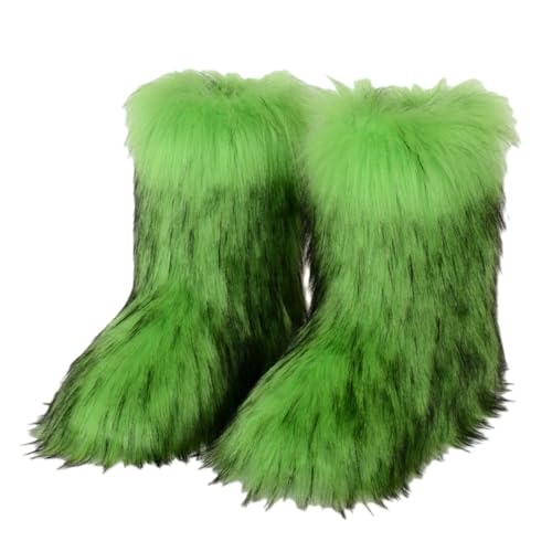 Bottes de neige en fausse fourrure femme chaude et confortable