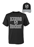 Klettverschluss an der Mütze NHL by Outerstuff NHL Youth Jungen T-Shirt und Hut Set 8-20 Haie L Sortiert