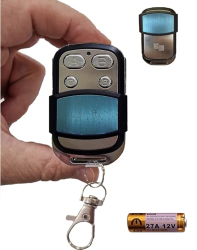 NUOVO Kit 2 Telecomandi Universali con Microchip AVANZATO a 32bit per Cancello Automatico a 433,92MHZ Solo a Codice Fisso+2 Batterie Omaggio (2)