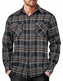 COOFANDY Flannel Shirt for Men Plaid Button Down Long Sleeve Shirts Soft Casual...