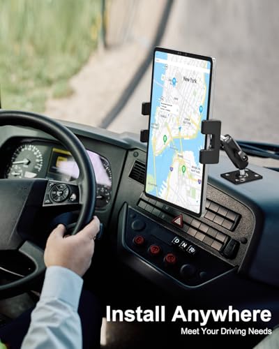 Soporte de tablet para camioneta y coche con base de taladro para iPad de 4.7-13'' 3