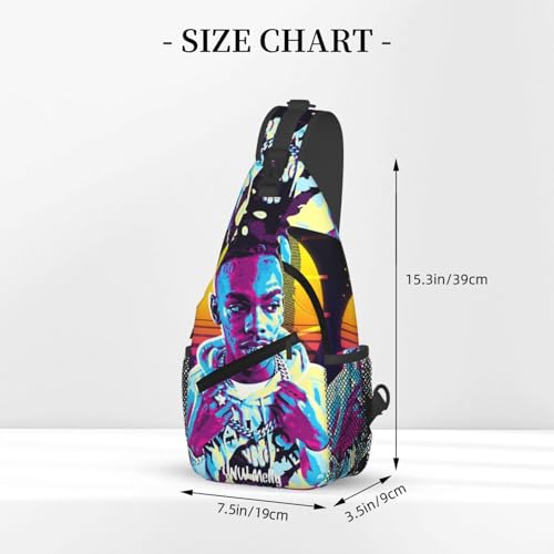 YNW Rapper Melly Shoulder Crossbody Bags Travel Chest Sling Bag Print Backpack Lightweight Handbag3