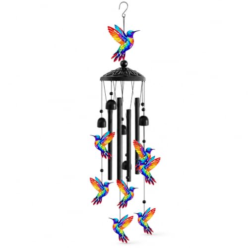 Image of Wind Chimes for Garden, Colorful Hummingbird Wind Chimes Outdoor