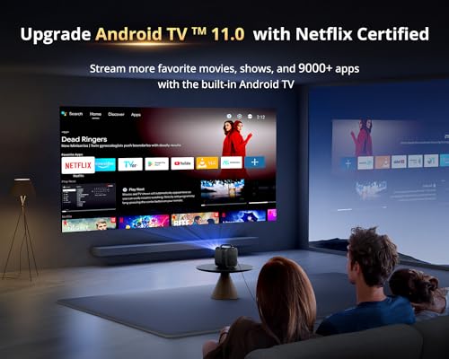 ETOE Seal Pro Projector, 4K Projector with Android TV 11.0 & Netflix Licensed, Auto focus & Keystone, Portable Projector with 1000 ANSI, 20W Dolby, 1080P FHD Projector with Wi-Fi and Bluetooth ETOE Seal Pro Projector, 4K Projector with Android TV 11.0 & Netflix Licensed, Auto focus & Keystone, Portable Projector with 1000 ANSI, 20W Dolby, 1080P FHD Projector with Wi-Fi and Bluetooth