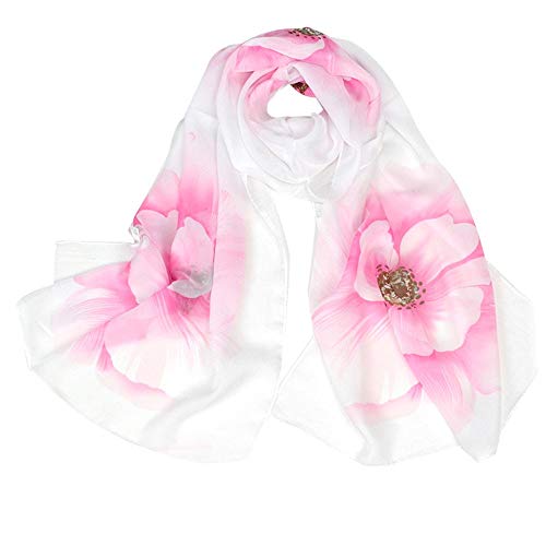 Women Chiffon Leopard Style Cheap Unique Gift for Best Friends Accessories Wrap Shawl Scarf (Pink)