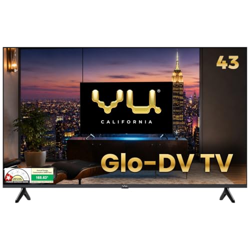 Image of Vu California 108cm (43 inches) GloQLED Smart Google 4K TV VuGLOQLEDDV 2026 | 400Nits Glo Brightness Dolby Vision Picture I Dolby Atmos 30W VuFX Sound