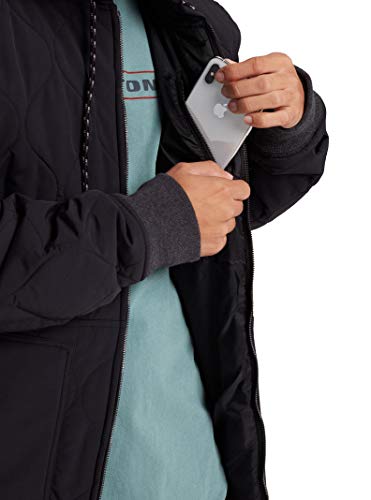 Burton Jaqueta masculina com capuz Mallet, preto verdadeiro, grande