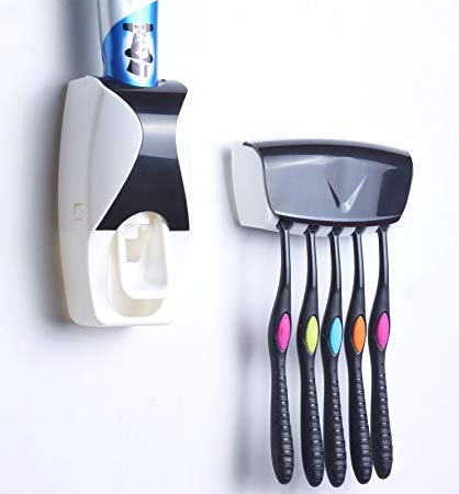 TOPHAVEN Toothpaste Dispenser Squeezer with Toothbrush Holder 1