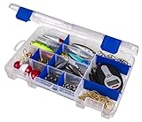 Flambeau 4004 Tuff Tainer See-Through Storage Box, 4 Fixed Compartments, 9 Zerust Dividers