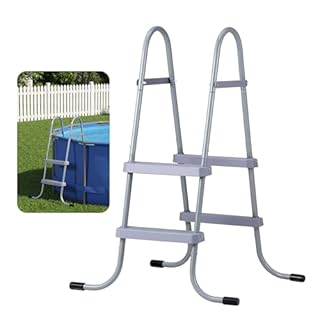 VEVOR Above Ground Pool Ladder, 2-Step Steel A-Frame Swimming Pool Stairs for 33 in High Wall, 300 lbs Capacity Entry/Exit Steps with Secure Non-Slip Sturdy Wide Step, Easy Setup Outdoor, Gray