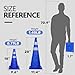 BATTIFE [4 Pack] 28 Inch Collapsible Traffic Safety Cones, Multi Purpose Pop-up Cones and Reflective Collar, for Road Parking, Driving Practice (Blue)