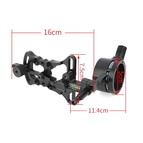 Archery Single Pin Compound Bow Sight 1 Pin 0.019" Adjustable Aluminum Lever Single Needle Sight Archery Hunting Shooting Accessories for Outdoor Sports Training - Image 7