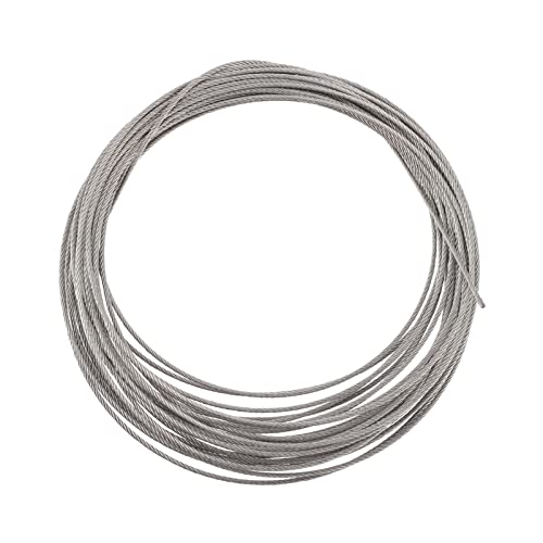 LIFKOME 10M Wire Rope Heavy Duty Cable for Outdoor Hanging Railing and Clotheslines and Heat Resistant Braided Wire Rope