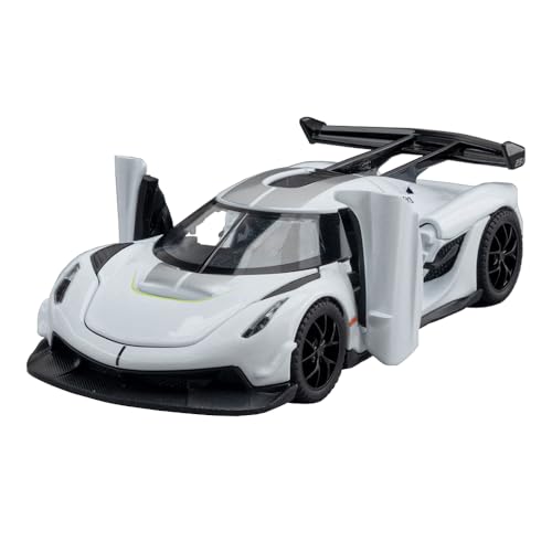 Therina Toy Cars Model Jesko White Alloy Collectibles Die-cast Vehicles with Sound and Light