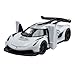 Therina Toy Cars Model Jesko White Alloy Collectibles Die-cast Vehicles with Sound and Light
