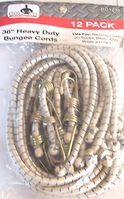 12 Goliath Industrial 36" Bungee Cords Heavy Duty Tie Down Straps BC1236 Shock