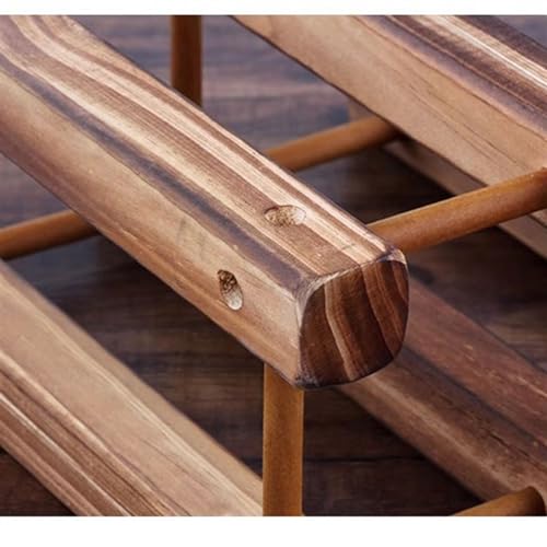 Soporte para 12 botellas de vino color B de madera sólida miniatura 4