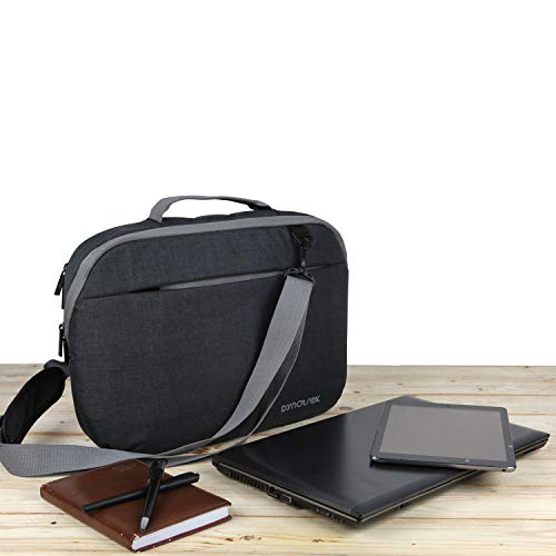 Image of Dynotrek Smart Shell 15.6 inch Laptop Sleeve Case, with Detachual Shoulder Straps Shockproof Cover, Accessory Pocket, Briefcase Computer Hand Bag, Compatible for HP, ASUS, Dell, Acer -Denim Grey