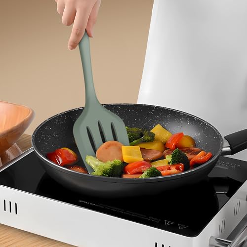 image for AOTHOD Silicone Cooking Utensils Set - 446°F Heat Resistant Silicone 