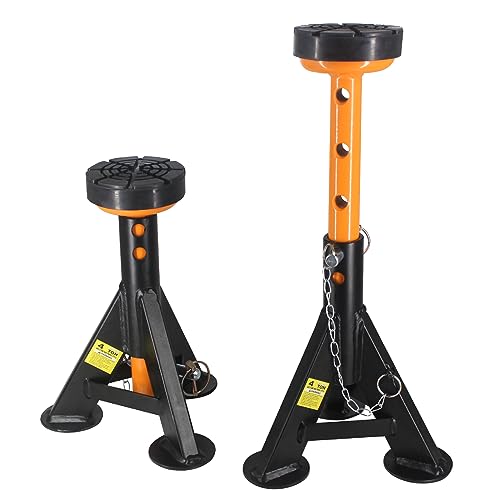 BESTOOL Heavy Duty Jack Stand,Low Profile Car Jack Stand with Security Locking Pins-4ton (8000Ibs) Capacity, 2 Pack by BESTOOL PROFESSIONAL GARAGE TOOLS & EQUIPMENT - Used condition - US$108.56