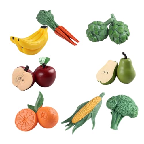 Alipis 8 Pièces Modèles de Légumes et Fruits Artificiels Décoration Miniature Réaliste pour Micro Paysage et Photographie