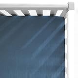 GRSSDER Soft Muslin Crib Sheet 1 Pack, 100% Cotton Crib Sheets for Boys and Girls, Fit Standard Crib Mattresses 52' x 28' Safe and Snug, Navy Blue