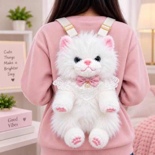 Image of Cute Tiger Plush Sling Bag for Kids | Soft Toy Shoulder Bag with Adjustable Strap | Lightweight Animal Backpack for Boys & Girls | Travel & Gift Bag - Black & White