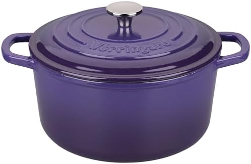 VORRINGARD Enameled Cast Iron Dutch Oven Pot with Lid, for Sourdo...