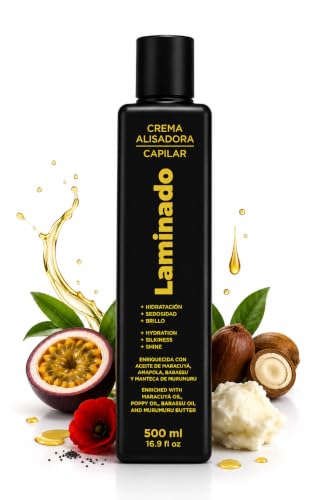 Laminado Hair Straightening Cream 500 mL – Formaldehyde-Free Smoothing Treatment with Maracuja, Babassu & Murumuru Butter – Frizz Control, Shine & Softness