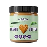 nut&me Crema de Cacahuete Crunchy 1kg | 100% Cacahuetes tostados sin azúcar | Peanut Butter | Mantequilla de cacahuete vegana sin gluten, lactosa ni aceite de palma | Fuente de Proteina