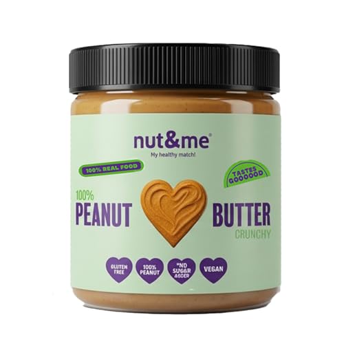 nut&me Beurre de Cacahuète Croquant 1 kg | 100% Cacahuètes Grillées Sans Sucre Ajouté | Peanut Butter Crunchy | Vegan & Sans Gluten, Lactose, Sans Huile de Palme | Source de Protéines
