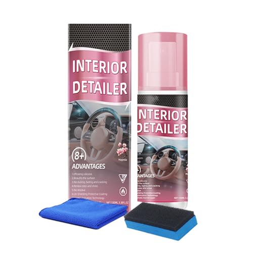 Limpiador de interior de auto | 100 ml quitamanchas multiuso de detalle,Spray Limpiador Multiuso Auto Interior - para cuero goma tapicería salpicadero moqueta asiento camión SUV autocaravana sedán