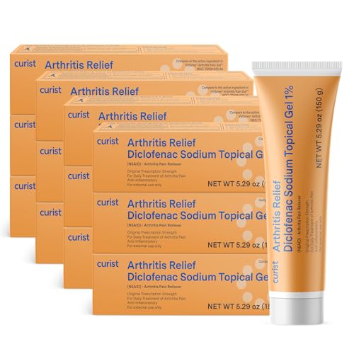 Curist Diclofenac Sodium Topical Gel 1 Percent 150g for Arthritis Pain (12 Pack Bulk) Joint Pain Relief for Hands, Foot, Knee, Elbow & Ankle Aches 1% (5.29oz x 12 Pack)