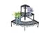 Produktbild Spetebo Eck Blumentreppe mit 3 Ablagen schwarz - Garten Pflanztreppe Blumenbank Blumenregal Pflanzständer