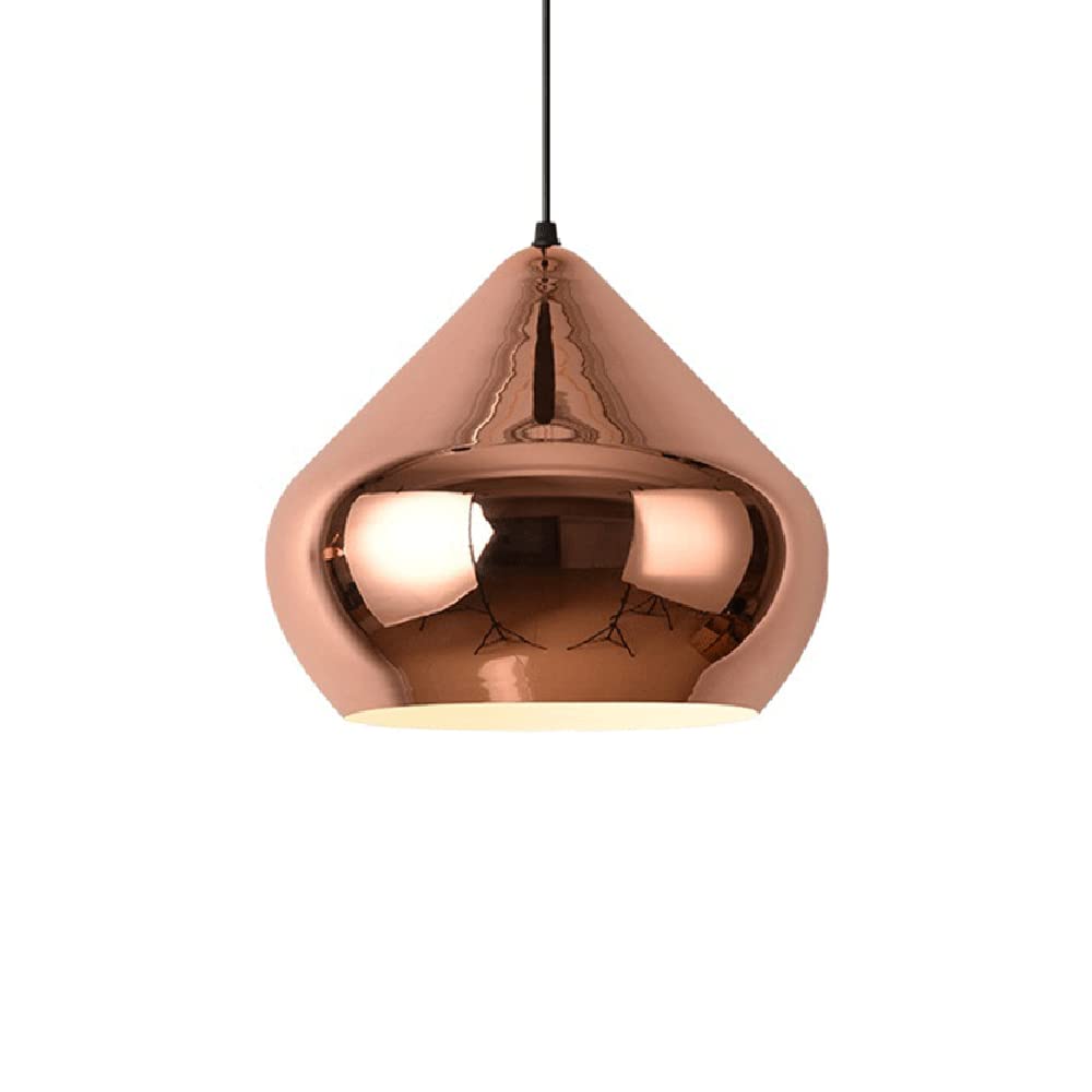 Lustre or rose au design circulaire de style industriel haut de gamme pour salon