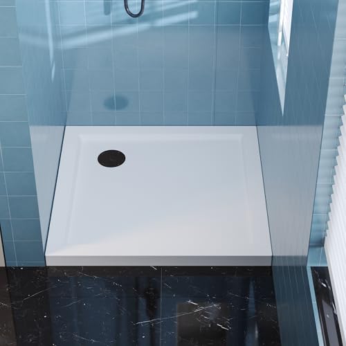 Image of Casaphoria 32 inch x 32 inch Shower Base Pan with 3.35 inch Corner Drain Hole,Shower Pan Five-Layer Acrylic + ABS Processing, Non-Slip Shower Enclosure Base for Bathroom, No Threshold White