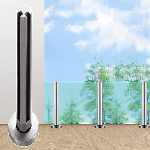 Poteau de balustrade en verre acier inoxydable 95cm pour balcon et terrasse