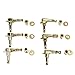 Electric Guitar Tuning Pegs, Gold 6pcs Stable Internal Gear System Guitar Tuning Keys Easy to Install for Replacement (3L 3R)