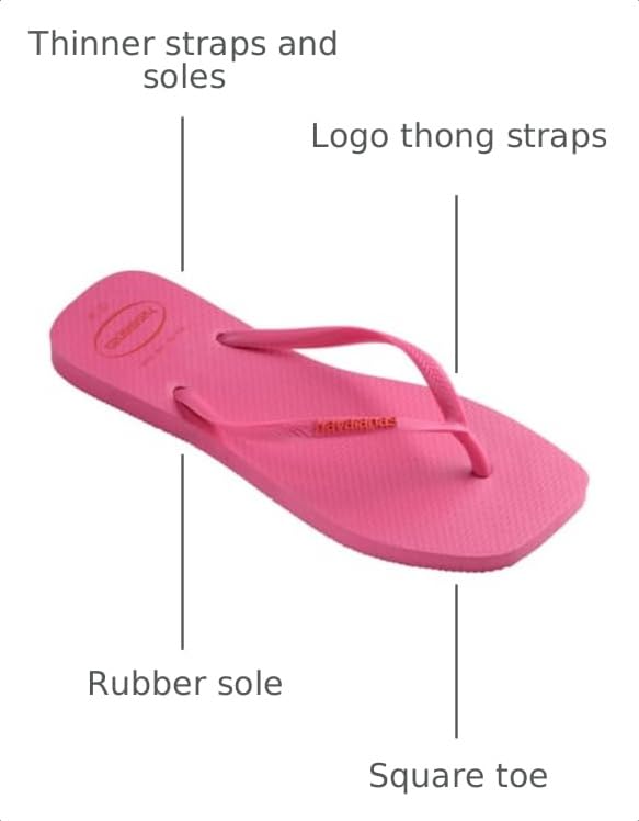 Image of Havaianas Women's Slim Square Logo Pop Up Flip Flops