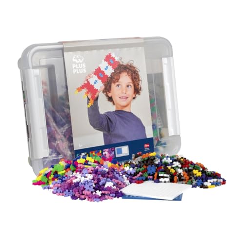 Plus-Plus 9603406 Kreativ-Bausteine Box, Geniales Konstruktionsspielzeug, 2400 Teile