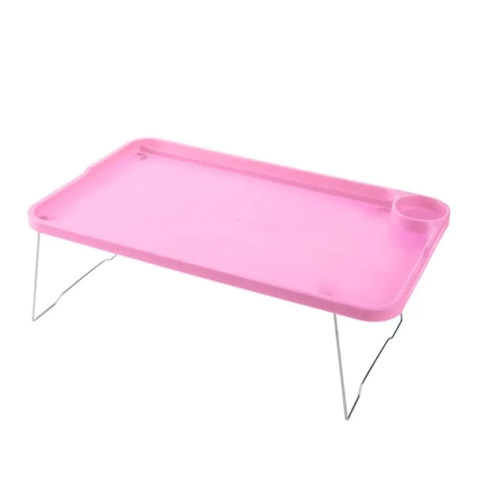 Plateau de lit pliable multifonction avec porte-gobelet – Idéal pour le petit déjeuner, l'utilisation d'un ordinateur portable, le bureau à domicile et les repas pratiques au lit – Design portable