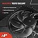 A-Premium Engine Radiator Cooling Fan Assembly with Brushless Motor Compatible with Select Jeep & Dodge Models - WJ Series Grand Cherokee 2011-2013, Durango 2011-2013 - Replace# 55038994AI