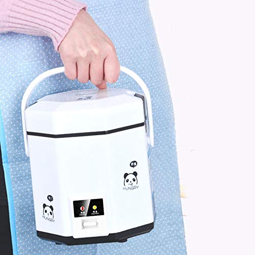 Student Schlafsaal Topf 1.2l Mini Reiskocher Klein 2 Lagen Dampfgarer Multifunktionskochtopf Elektroisolierkocher 1-2 Personen