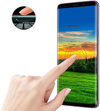 [Pack of 2] Galaxy S9 Plus Screen Protector Tempered Glass, [Updated] 3D Curved Dot Matrix, Full Screen Cover, Samsung S9 + Glass Screen Protector