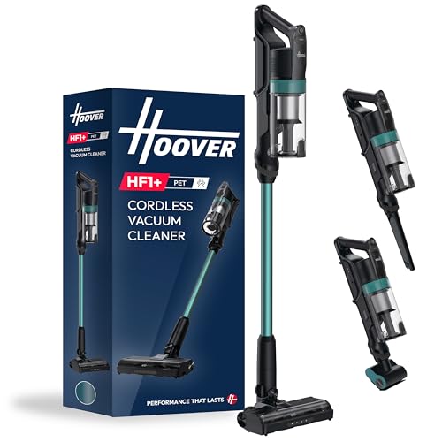 Hoover HF1 Plus Pet Cordless Stick Vacuum Cleaner with Anti Hair Wrap, Turbo Suction Mode, Up to 45min Runtime, with Motorised Pet Tool, Multi-Floor Nozzle and Crevice Tool [HF1P10P] With Pe