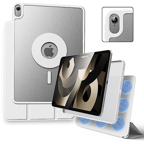 Marasone Case for iPad 10.9 inch Magnetic Case for iPad air 5 Generation (2022) / air 4 Generation (2020), Detachable Protective Trifold Stand Cover with Pencil Holder, Auto Sleep/Wake (White)
