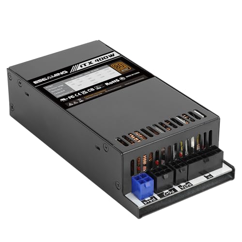 Image of 80 Plus Bronze Certified Flex ATX /1U 400W Power Supply, ESGAMING APFC Full Range 90-264V Mini ITX PSU for POS AIO NAS Mini Server Small Form Factor PC (Flex ITX)