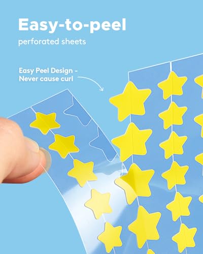 image for LitBear Acne Pimple Patch, 6 Colors 168 Dots Star Pimple Patches with 