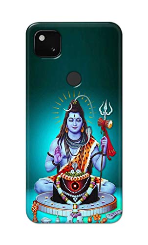 Image of Printed Hard Back Cover Case for Google Pixel 4A 4G Back Cover (Lord Shiva) -1803